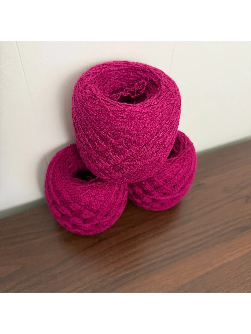 Reclaimed Cotton Blend DK Yarn – 916 Yards – Dark Berry 400g (3 Cakes)